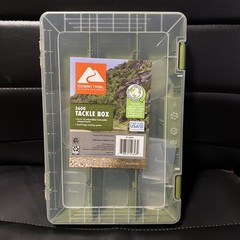 Ozark Trail Medium Plastic Tray Fishing Tackle Box 3600, Green – Durable