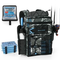 Calamus 13.4″ x 17.7″ x 9.8″, Black Camo With (4) 3600 Tackle Boxes