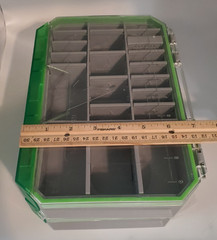 Fishing Tackle Box Waterproof Tackle Trays Green/ Gray Lot of 2