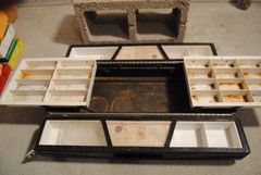 vintage fishing sears tackle box ted williams 3465