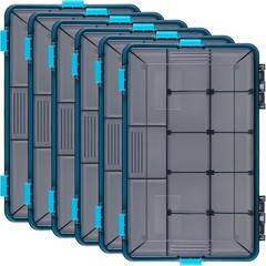 6 Pack Fishing Tackle Boxes Waterproof 3600 & 3700 Tackle Trays