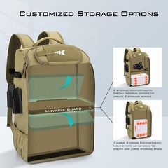 KarryAll Fishing Tackle Backpack with Rod Holder 4 Tackle Boxes,40/26L Tackle…