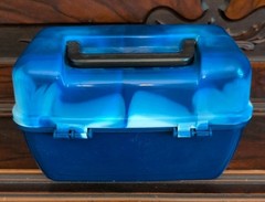 SouthBend WG-TB88-B Wormgear Small Tackle Box Blue Starter Kit Fishing