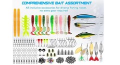 Juego de 137 PIEZAS Caja de Aparejos de Pesca Accesorios Completamente Cargados
