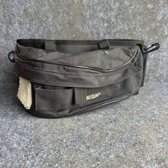 Eagle Claw Fishing Waist Pack Black Canvas Tackle Utility Belt Fly Patch Pockets
