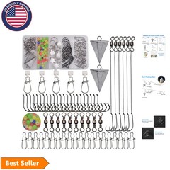 All-In-One Surf Fishing Essentials: 98pc Tackle Kit with Fish Finder Rig