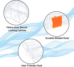 4-Pack Fishing Tackle Boxes with Adjustable Dividers, Clear Storage