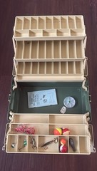 Vintag Plano 8606 Tackle Box w/ Fishing Lures & Accessories