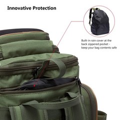 Bassdash Fishing Tackle Backpack Water Resistant Tactical Bag Soft Tackle Rod