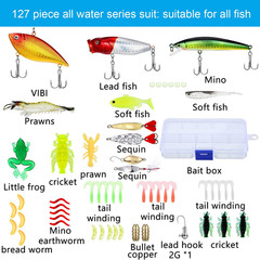 Sosation 134 Pcs Fishing Tool Tackle Box Kit and Equipment for Khaki