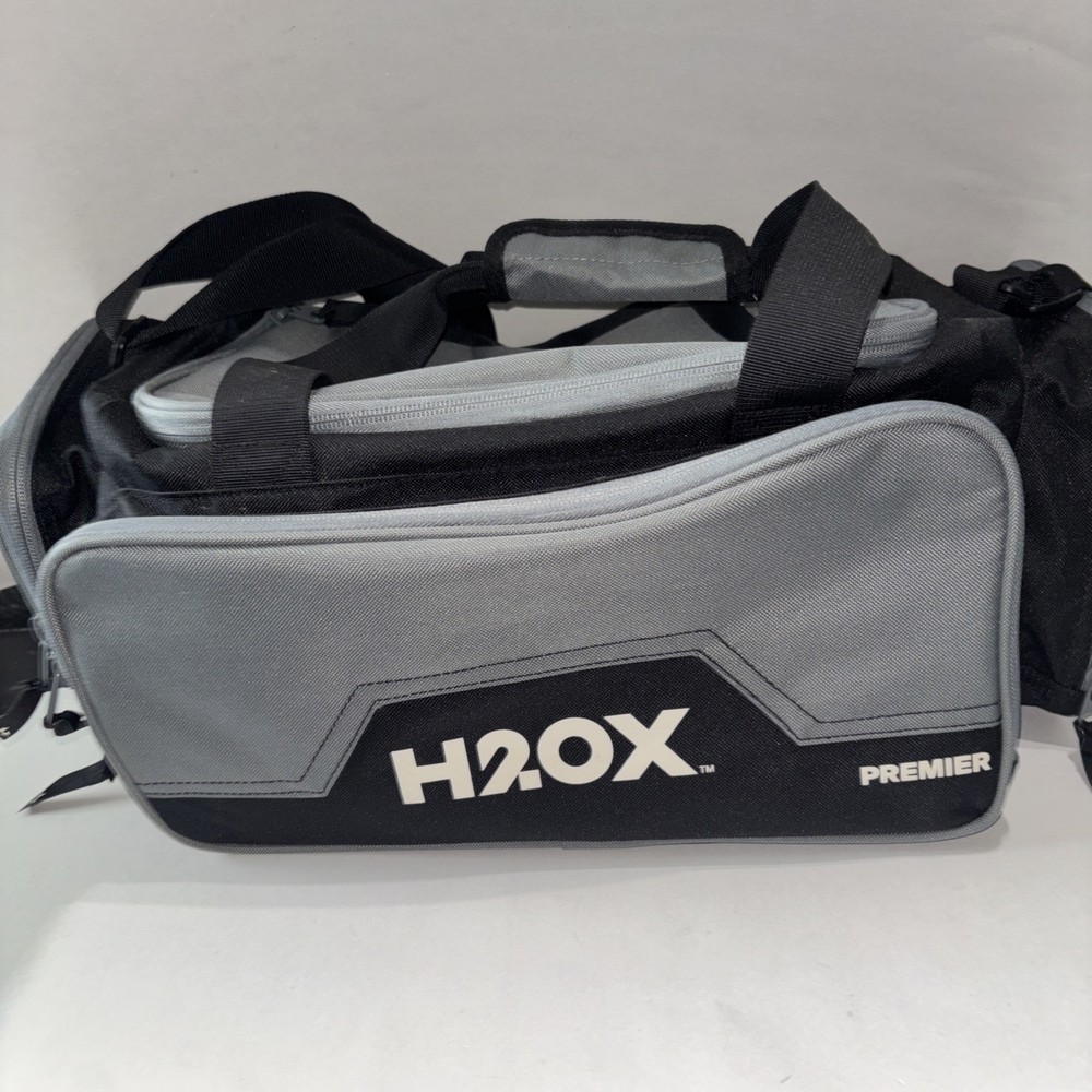 H2OX Premier Tackle Bag Black Gray With Accessories And Gloves