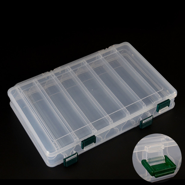Fishing Lure Organizer Case Double Sided Hook Bait Accessories Storage Container
