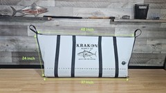 KRAKEN SUPPLY CO 48” Fish Kill Bag Game Leak Proof Insulated 48X24, Grey