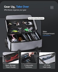 Large Fishing Tackle Bag for Soft Plastic Baits Storage, 20PCS Soft Bait Clea…