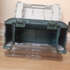 Plano 732 Outdoor Sport Angled Fishing Tackle Box Storage System GreenGrey CLEAN