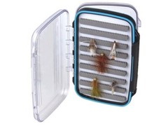 Fly Box Slit Foam Waterproof Clear Window 2 Sides holds 500 Flies