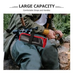 Large Capacity Fishing Bait Organizer Soft Durable Bag for Lures and Gear