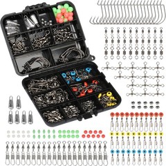 Fishing Accessories Kit Fishing Set W/ Tackle Box Fishing Hooks Weights Jig