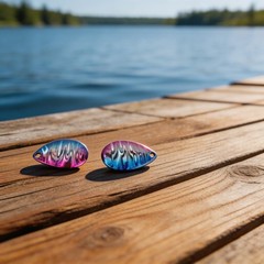 Copper Fishing Spinner Blades 10pcs Kit UV Modified Colorful for Lure DIY