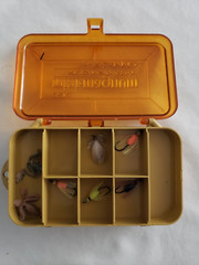 Plano Mini Magnum 3213 Double Sided Fishing Tackle Box w/ flies spinners