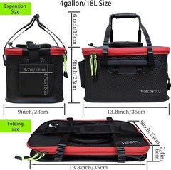 Fishing Bucket, Multifunctional Foldable Portable Fishing Bucket, EVA Fish Bucke