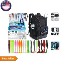 All-in-One 30L Waterproof Fishing Backpack with Tackle & Rod Holder