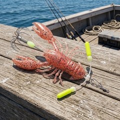 Crayfish Soft Lure for Saltwater Fishing Slow Sink Crawfish Bait 8.7cm