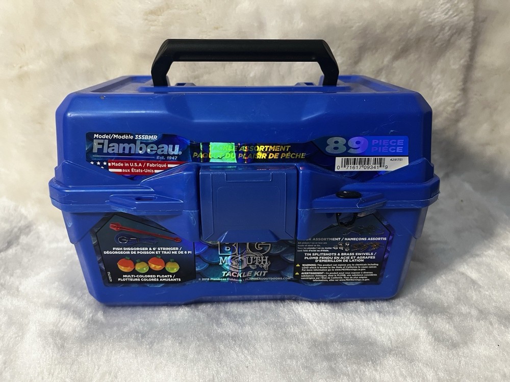 Big Mouth Tackle Kit-Kids First Fishing Box-89 Piece New Sealed