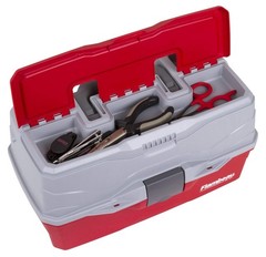 Large Portable 3-Tray Tackle Box – Classic Fishing Lure Organizer, 32 Compartmen