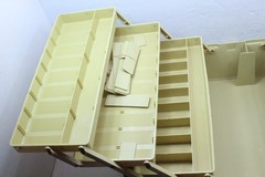 Vintage Large Brown Top PLANO 8606 Tackle Box 2-Sided 6-Trays Clean