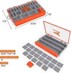 KastKing HyperSeal Waterproof Tackle Box 3600+3700 Tray W/Adjust Divider Storage