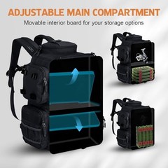 Fishing Backpack 900D Oxford Fabric & Insulation D1:black – 4 Tackle Boxes