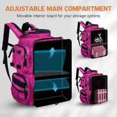 Fishing 900D Oxford Fabric & Insulation D1:bling Pink with 4 Tackle Boxes