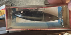 Vintage CAPT. JIM STRADER’S DIAMOND EYE RATTLER LURE 4-in. BLACK MIB sealed NOS