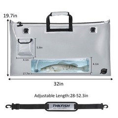 Heavy Duty Insulated Fish Weigh Bag for Bass Fishing, Waterproof, Leakproof, 32″