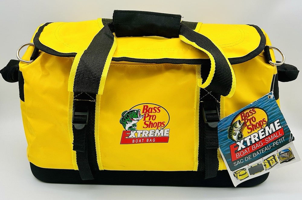 Bass Pro Shops Extreme Boat Bag Duffle Yellow Deck Tuff Waterproof 18x10x10 NEW