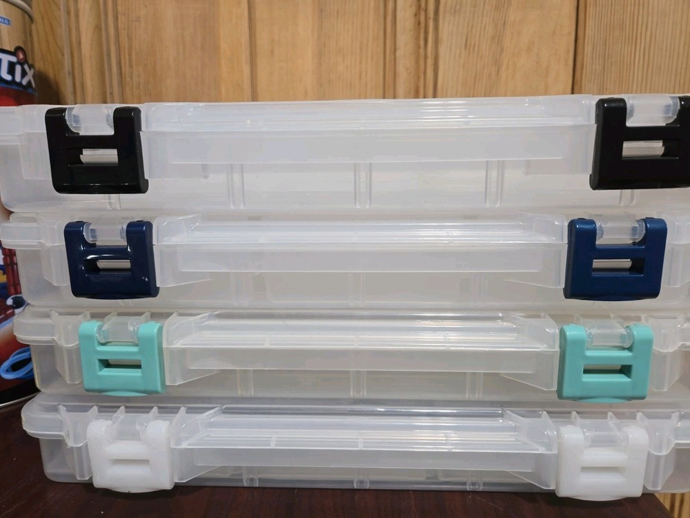 Plano ProLatch 3700 StowAway 4-Pack, Clear and Multi, ProLatch Locking System,