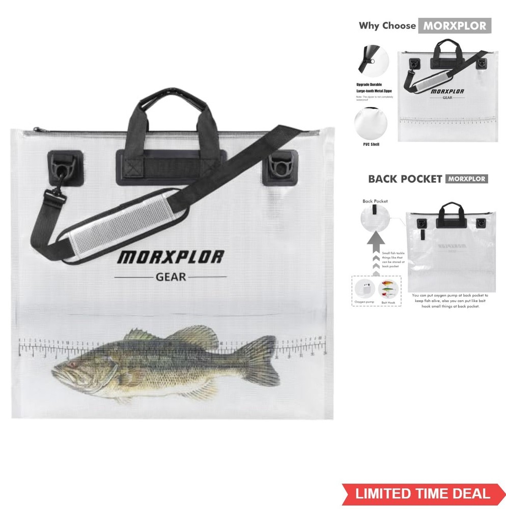 Tournament Fishing Weigh Bag Heavy Duty Waterproof Zipper 26×23 19×34 Inch