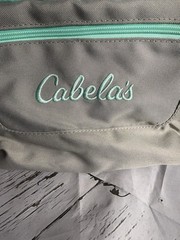 Cabela’s Gray Turquoise Teal Soft Tackle Bag 7 Zipper Pockets