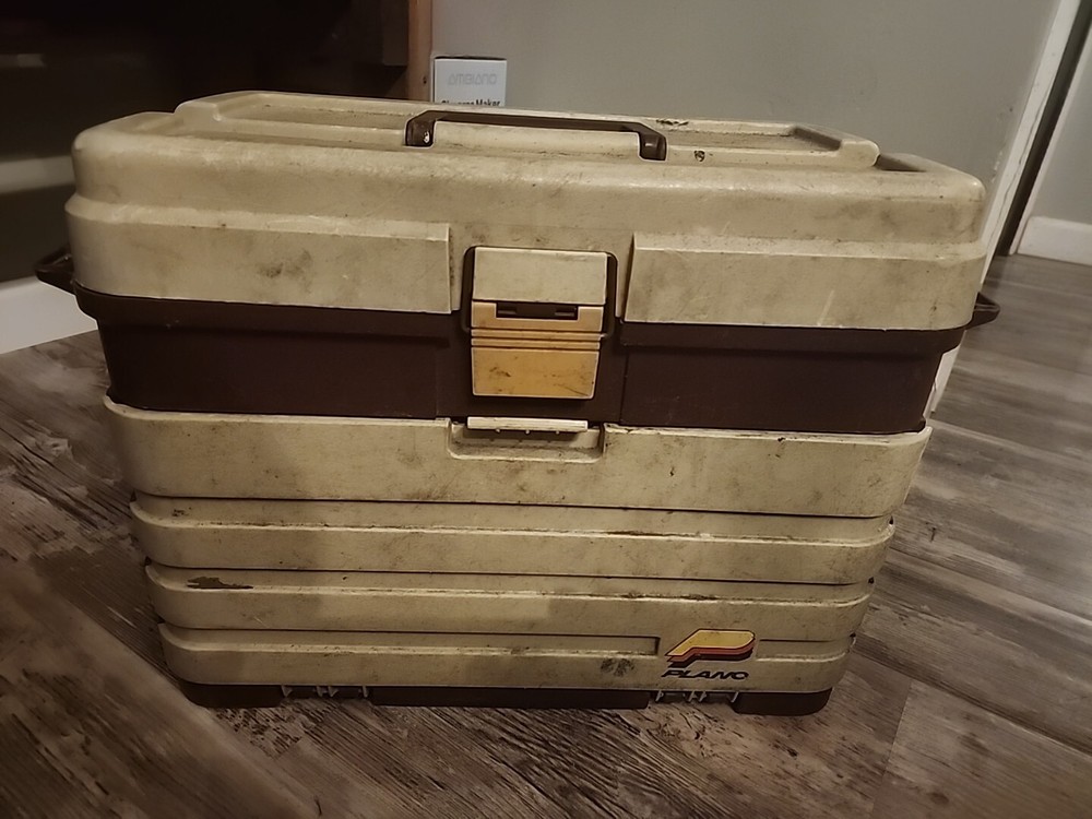 Plano 758 Tackle Box 4 Drawer Storage Made in the USA RARE