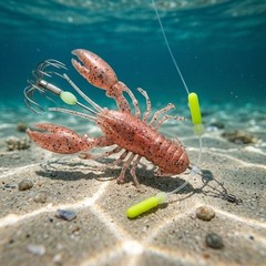 Crayfish Soft Lure for Saltwater Fishing Slow Sink Crawfish Bait 8.7cm
