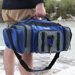 Osage River Elite Tackle Bag, Ripstop Large Soft Sided Bag w/ Tackle Boxes, Ash