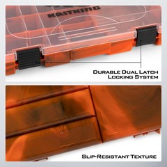 Adjustable Fishing Tackle Boxes 3600/3700 with Transparent Lid & Length Scale