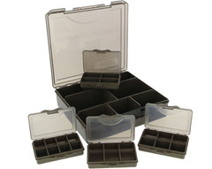 Carp Fishing Tackle Box with 4 Extra Boxes for Coarse Match Sea 4+1 Black NGT
