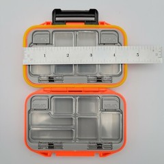 Compact Waterproof Pocket Tackle Box w/ Grid Storage Organizer 4.5″ X 3″