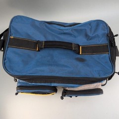 Okeechobee Fats Soft Tackle Bag Blue Tan 5 Pocket Shoulder Strap Fishing Gear
