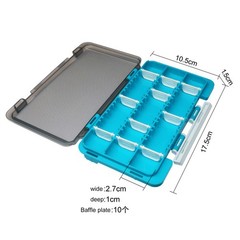 Double Sided Tackle Box Storage Box Plastic Fishing Lure Bait Organizer Case