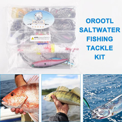 Saltwater Fishing Tackle Kit -212Pcs Ocean Fishing Tackle Box Include Fishing Ri