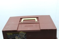 Vintage Large Brown Top PLANO 8606 Tackle Box 2-Sided 6-Trays Clean