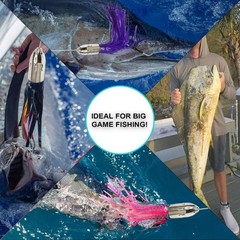 VIKETECH 12’’ 18.5oz Stainless Saltwater Fishing Trolling Lure for Marlin Tun…